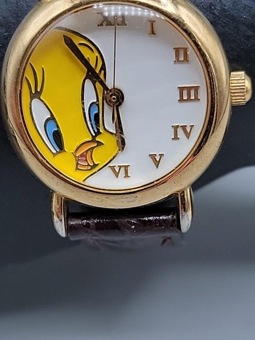 VTG Warner Brothers Store Exclusive Tweety Bird Watch 7" WB1720075 Gold Plated - Picture 3 of 16